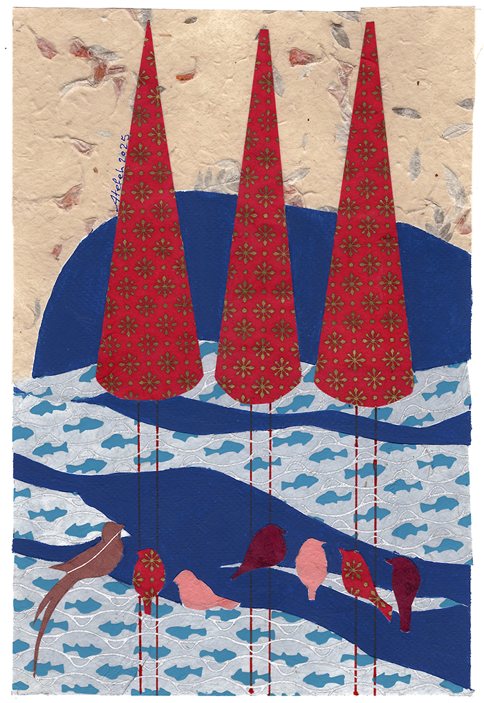 Handgemachte Kunst aus Loktapapier