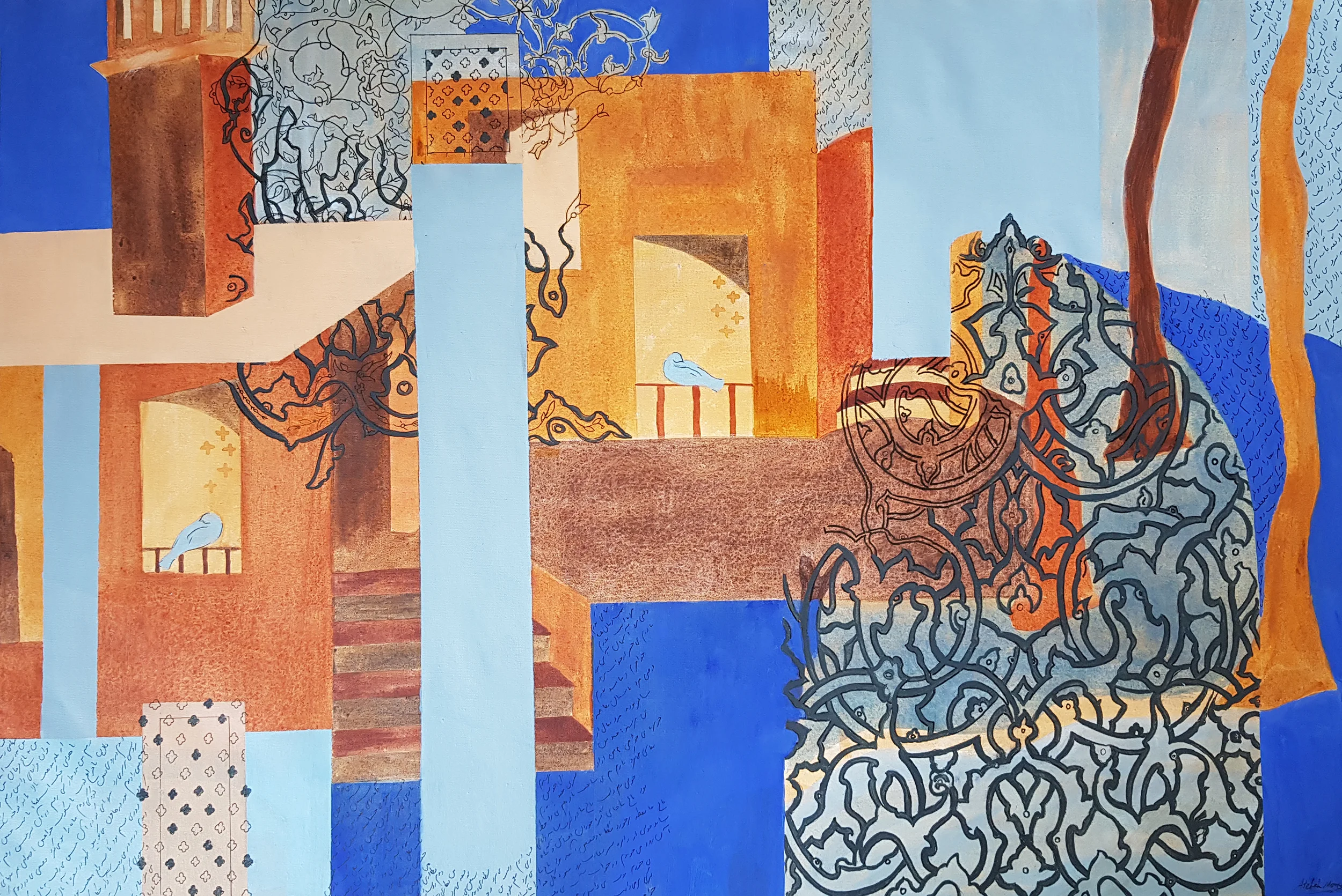 Acrylgemälde 90 x 60 cm