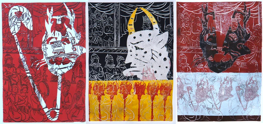 Druckgrafik (Linolschnitt)